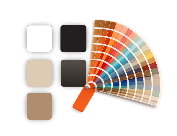 Custom frame color options for sliding security door including multiple finishes and modern design choices